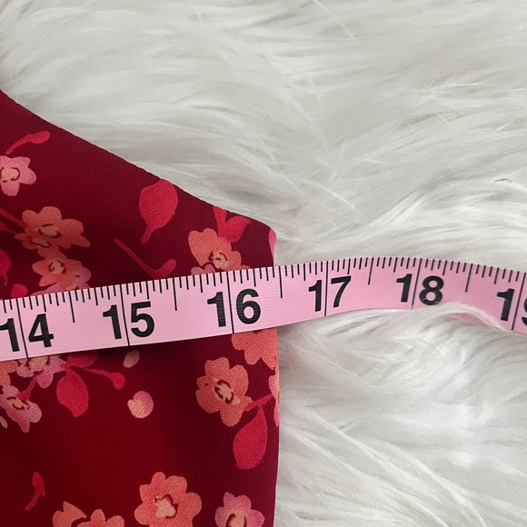 Ann Taylor Loft Red Floral Tank Top Dress Size 6 - Picture 6 of 7